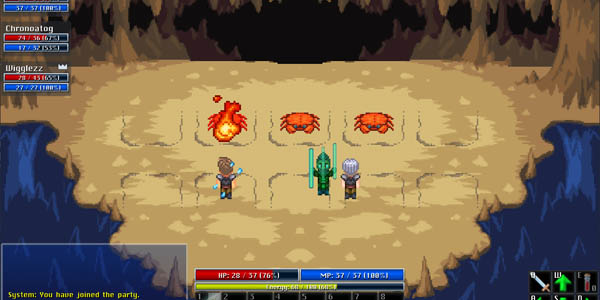 Several players casting spells together in combat