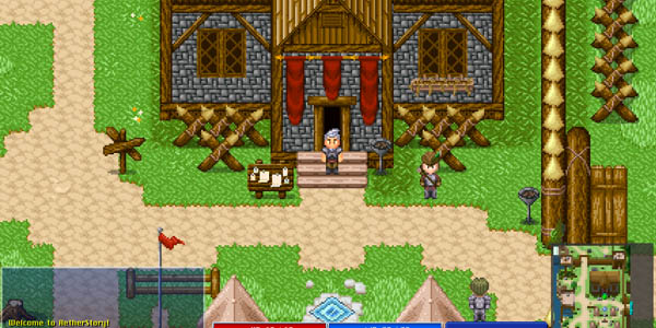 The Command Hall, with the quest board outside