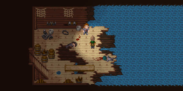 A shipwreck on the shore, from the main story