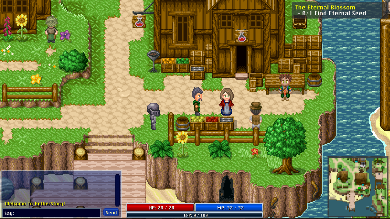 Aether Story: the outpost market